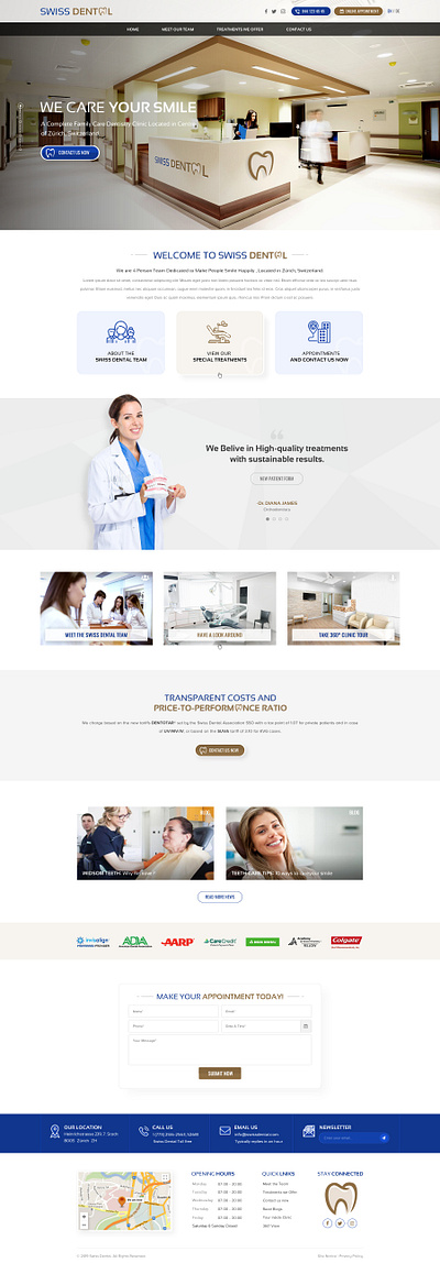 Dental Website Design adobe illustrator adobe illustrator cc adobe photoshop branding css graphic design html illustration landing page logo logo design printing printing design psd psd to html psd web site ui ux web design website