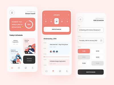 Planolly - Schedule Mobile Apps clean mobile apps planner schedule schedule mobile app ui uiux uiux design
