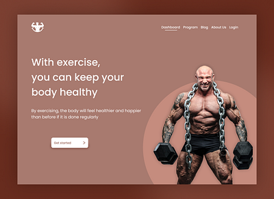 Gym Healty Website Design branding color concept design graphic design gym happy healty illustration inspiration modern simple ui website