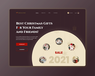 Christmas Shop Home Page 2 christmas shop christmas theme design landing page made in figma online shop ui web design