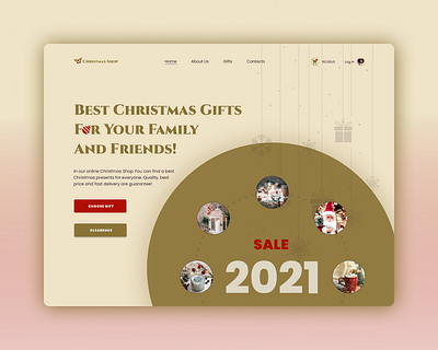 Christmas Shop Home Page christmas shop christmas theme design landing page light and bright made in figma online shop ui web design