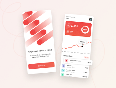 Expense Tracker App Concept app bank banking app bitcoin blockchain crypto expense expense tracker finance finance app fintech fintech app mobile mobile app mobile design tracker trending