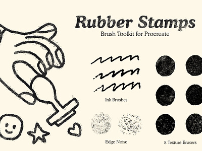 Rubber Stamps Brushes for Procreate