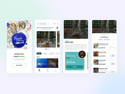 Catering Mobile App - Farah Catering branding catering daily deliver diet event food graphic design mobile app mobile design order product product design program ui ui design
