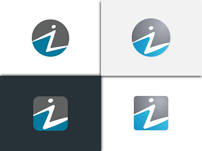 Letter I logo icon blue i logo brand identity branding capital i logo design graphic design i logo i logo images i logo name illustration letter i logo shamiulsami tech logo vector