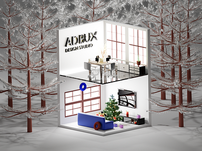 Work From Home Office Setup 3d adbux aftereffects animation appdesign blender branding christmas design designstudio graphic design illustration motion graphics officesetup ui uidesign webdesign wfh