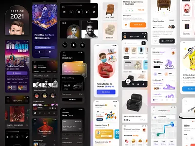 Best of 2021 🔥 2021 appdesign best of 2021 best2021 dark theme darkmode design happy new year ios mobile new ui uidesign uiux ux