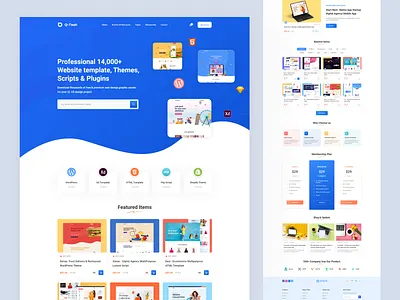 Digital Marketplace Website business clean creative design development digital market digital marketplace envato landing page design minimal passive income popular product product design themeforest ui design ui8 uiux web design website design