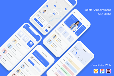 Doctor Appointment App UI Kit app appointment clinic doctor doctor appointment hospital ui ui kit