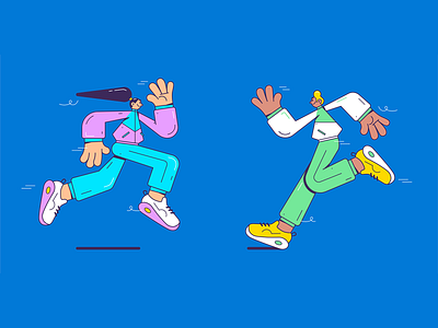 Training Suit Couple character characterperez couple design design art exercise flat illustration illustrator running workout