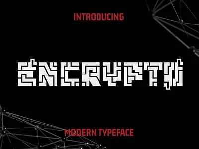 Encrypto - Modern Typeface app app font branding cyber font font font design future font game font gaming logo logotype modern font robot scifi typeface