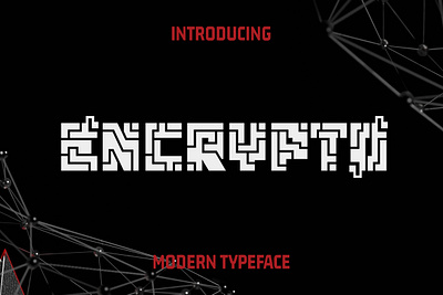 Encrypto - Modern Typeface app app font branding cyber font font font design future font game font gaming logo logotype modern font robot scifi typeface