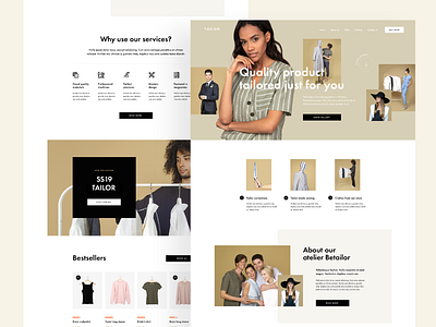 La Rukico Custom Suits Tailor - Web Design branding clean design ecommerce elegant fashion graphic design luxury minimal modern suits ui ux web website