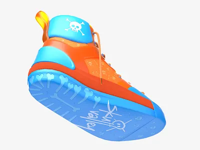 Skull Valley 3d art cinema 4d clean concept creative design graphic design minimal product render shoe skull sneaker street substance thegreatshoecase visualization