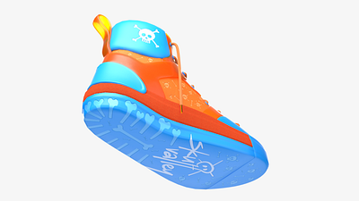 Skull Valley 3d art cinema 4d clean concept creative design graphic design minimal product render shoe skull sneaker street substance thegreatshoecase visualization