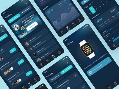 Swimming App 3d animation branding creative design graphic design homepage design inspiration landing page logo mobile app design motion graphics o2d swimming ui ux webdesign сoncept