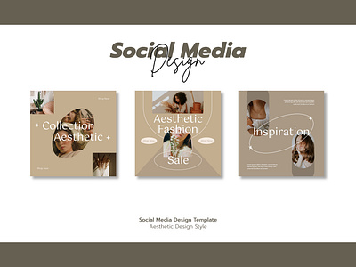 Social Media Design for Aesthetic Fashion Brand aesthetic design brand design branding branding design design template fashion brand graphic design instagram post design instagram post template minimal design product design sale design social branding social media social media design social media design template