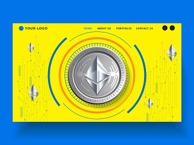 Ethereum Crypto Currency Landing page adobe illustrator bangalore crypto cryptocurrency currency design ethereum graphic design hero image illustration india marketplace satheesh sankaran stock vector ui vector wallet web designer website