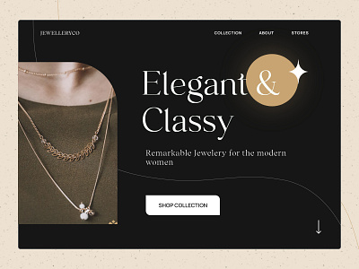 Hero Section - Jewelleryco Brand beauty branding concept elegance empensive hero hero section jewellery luxury minimal premium rich shop ui ux