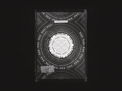 Seigaiha blackandwhite concept graphic design japanese layout packaging pattern