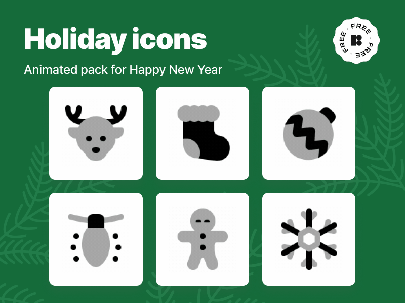 Free Holiday Animated Icons animated icons animation christmas christmas ball christmas deer christmas stocking free gingerbread man holiday icons new year snowflake winter
