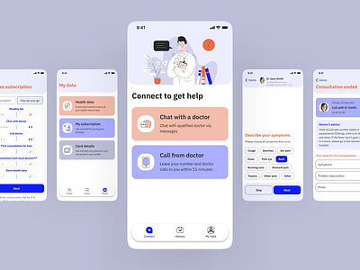 Salu – Doctors App app branding design illustration logo minimal ui