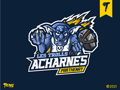 les trolls acharnes parthenay commision work branding character design esport illustration logo mascot sport trolls