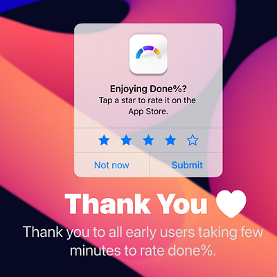 Done% rating post 3d app apple design developer illustration swift swiftui ui ux
