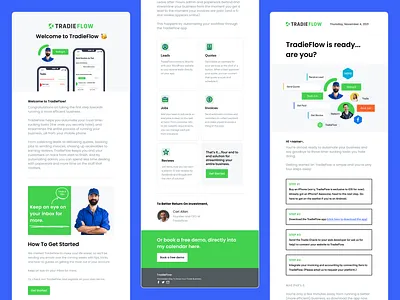Newsletter Design app branding campaign design email email design illustration marketing marketing campaign mobile newsletter newsletter design responsive sell selling trade trades tradie ui website