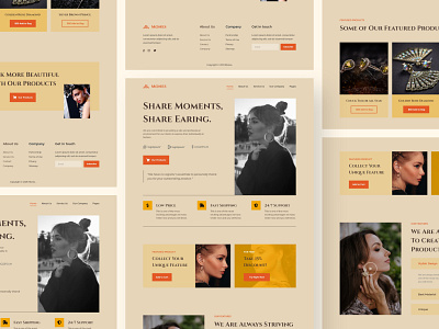 Mones - Earings & Jewelry Landing Page illustrator