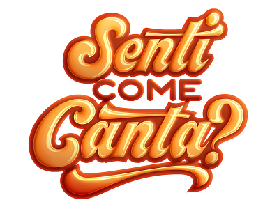 Senti come Canta? cooking illustration lettering masterchef typo typography vector