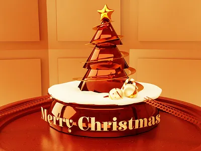 Sweet Christmas 3d ill illustration tree xmas