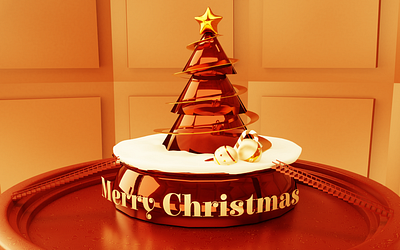 Sweet Christmas 3d ill illustration tree xmas