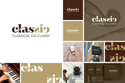 CLASSIC - Classical Go Classy - Logo Design branding classic logo classical music logo design designer elegant logo elegant logo design graphic design graphics illustration illustrator logo logo designer logo music logo trend music logo music logo designer trending logo ui vector