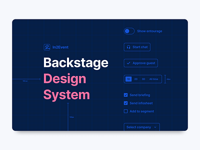 Backstage – In2Event's Design System brand book branding components design guidelines design system desktop desktop app event management event management tool events events app foundation grid platform project management saas software software as a service tailwind uber