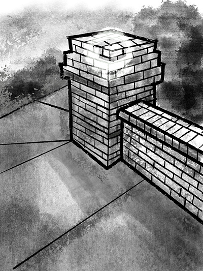 The Missing Brick brick illustration ipad procreate treasure