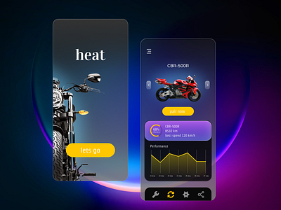 Heat app UI UX Design app branding design icon illustration logo ui ux vector
