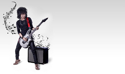 Photo Retouch - Guitarist for web content design digital imaging guitarist photo editing photo retouch