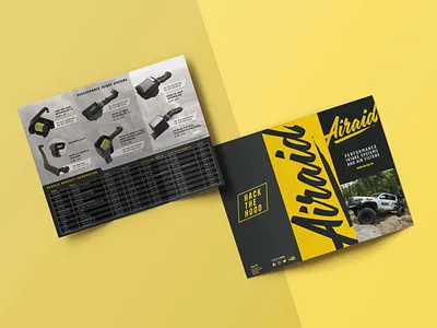 Intake Brochure automotive branding car chart flat illustrator intake logo offroad performance print trifold truck