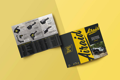 Intake Brochure automotive branding car chart flat illustrator intake logo offroad performance print trifold truck