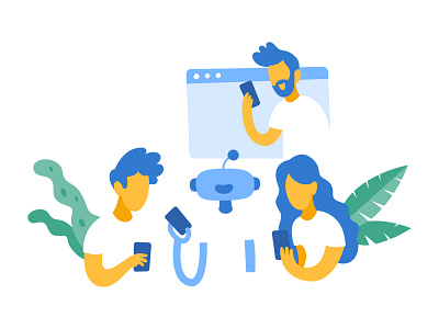 Planning Poker Online agile branding development flat design illustration mascot online planning poker remote robot scrum ui ui design