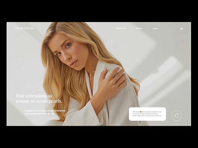 Branding & Website for Hair Extensions Brand beauty brand identity branding custom website feminine graphic design logo logotype minimalism package design packaging site design skincare ui ux website wellness