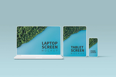 Devices Screen Mockup Clay Style abstract clay clean design device display laptop mac macbook mockup phone phone mockup presentation realistic screen simple smartphone tablet theme ui