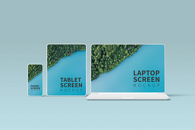 Devices Screen Mockup Clay Style abstract clay clean device display laptop mac macbook mockup phone phone mockup presentation realistic screen simple smartphone tablet theme ui ux