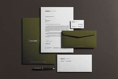 Corporate Stationery Branding Mockup advertising brand brand stationery branding business company corporate documents envelope folder identity letterhead mockup photo presentation print print template psd showcase stationery