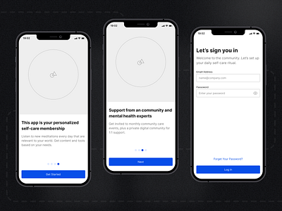 📱 Mobile Wireframes Onboarding, Sign in and Forget Password mobile sign in ui ui design wireframes