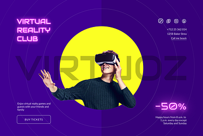 Virtual reality club design ui ux