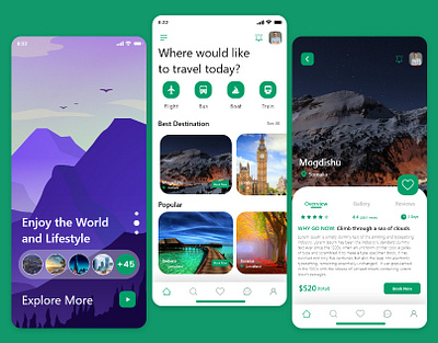 Travel App UI Design app design food app mobile design travel travelappui ui uitravel ux website ui