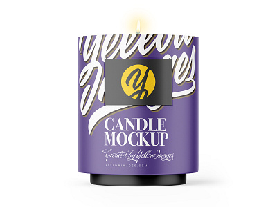 Matte Candle Mockup 3d branding candle christmas design flame graphic design matte mockup packaging smart object template