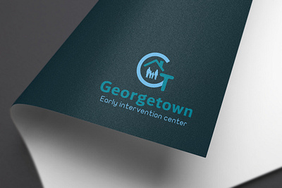 Georgetown Logo 2d blue branding design early intervention center georgetown logo graphic design gt logo illustartor illustration logo logo design logos modern simple trend logo vector